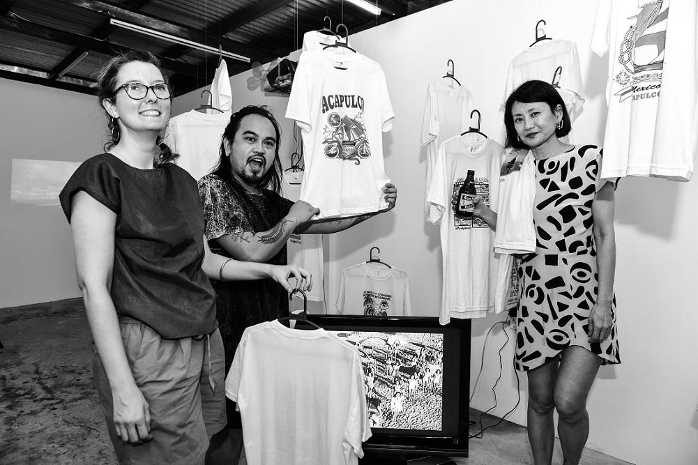 Curators/organizer featured from left to right: Allision Collins, Patrick Cruz and Su-Ying Lee. Photo by MM Yu
